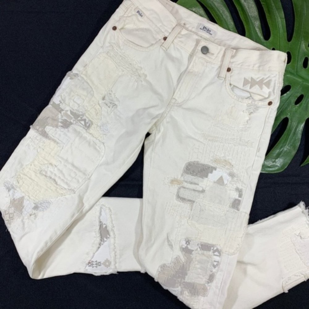 Ralph Lauren Polo Astor Slim Boyfriend White Jeans - Like New